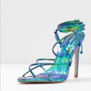 ALDO Carregal Metallic Iridescent Sandal Heel | Size 8 | Only Worn Once | $65